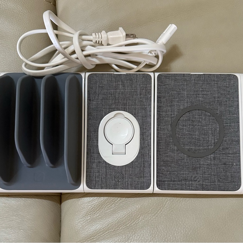 Gray and White Device Charging Station
